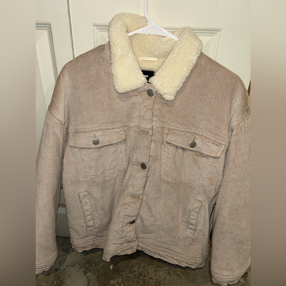 Cotton On Beige Sherpa Collar Jacket